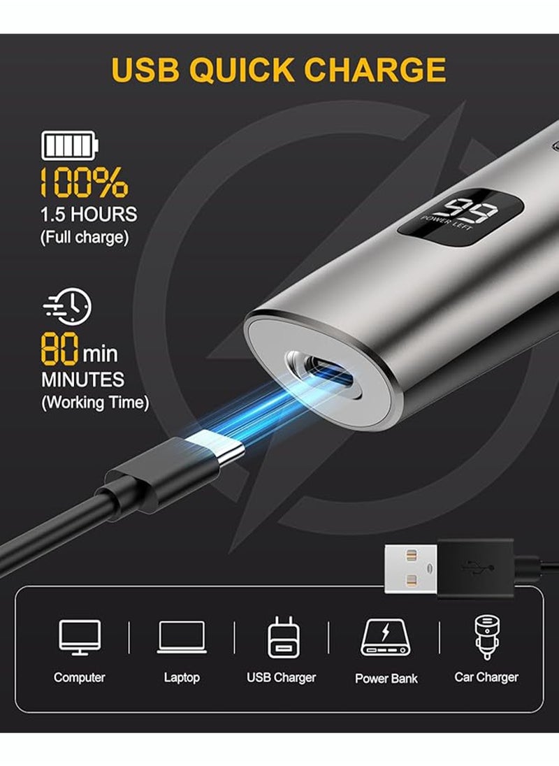 Waterproof Electric Clippers，11-in-1 Hair Clippers Beard Trimmer for Men,Type-C Nose Trimmer Metal Aluminum Hair Trimmer Body Trimmer Facial Trimmers