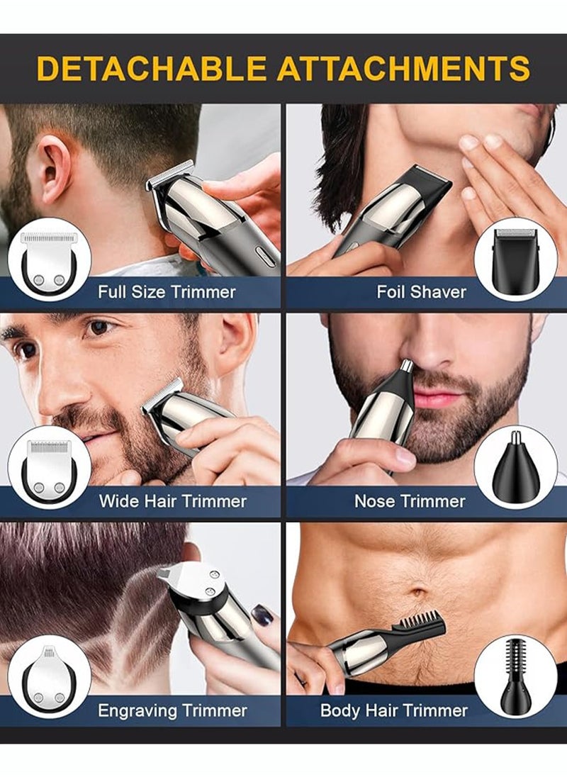 Waterproof Electric Clippers，11-in-1 Hair Clippers Beard Trimmer for Men,Type-C Nose Trimmer Metal Aluminum Hair Trimmer Body Trimmer Facial Trimmers