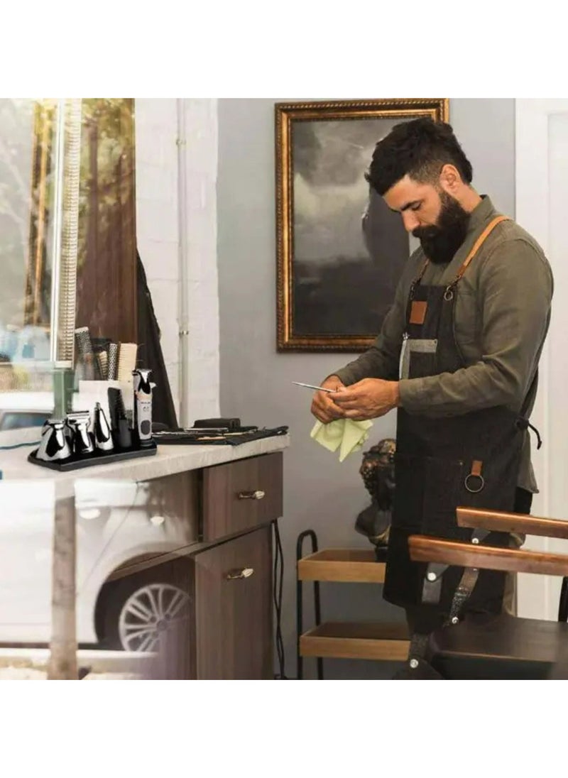 5-in-1 Multi-Function Hair Clipper Set with Multifunctional Replaceable Heads, LED Display, Cord and Cordless Functionality, 90 Minutes Working Time, Waterproof - Black