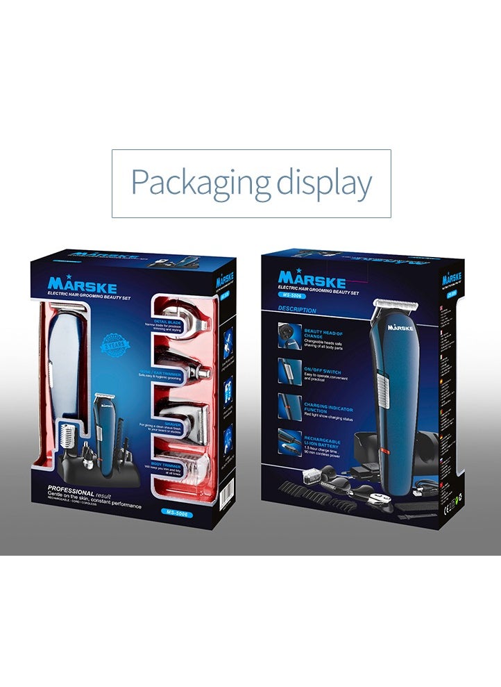 Marske Hair Clippers, Beard Trimmer for Men, Cordless Hair Trimmer Hair Cutting Groomer Kit, USB Rechargeable 5 in 1