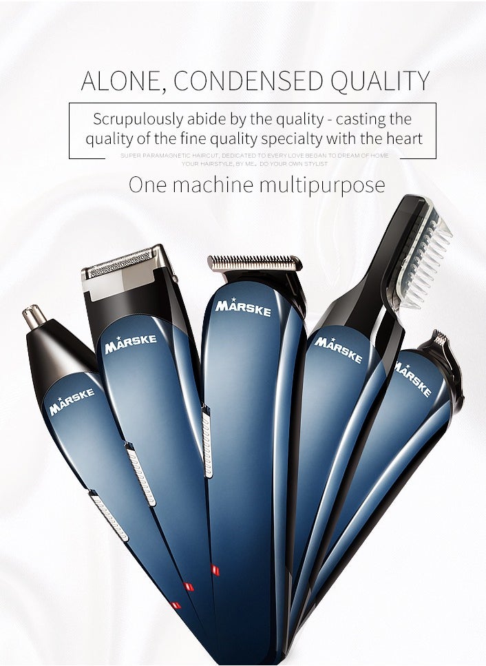 Marske Hair Clippers, Beard Trimmer for Men, Cordless Hair Trimmer Hair Cutting Groomer Kit, USB Rechargeable 5 in 1