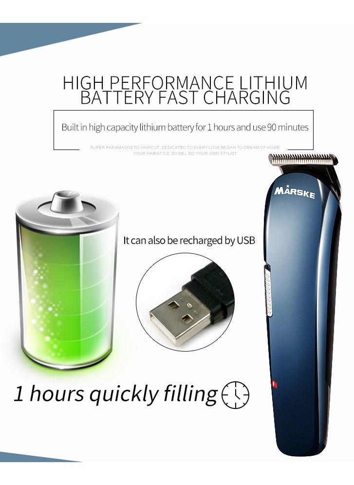 Marske Hair Clippers, Beard Trimmer for Men, Cordless Hair Trimmer Hair Cutting Groomer Kit, USB Rechargeable 5 in 1