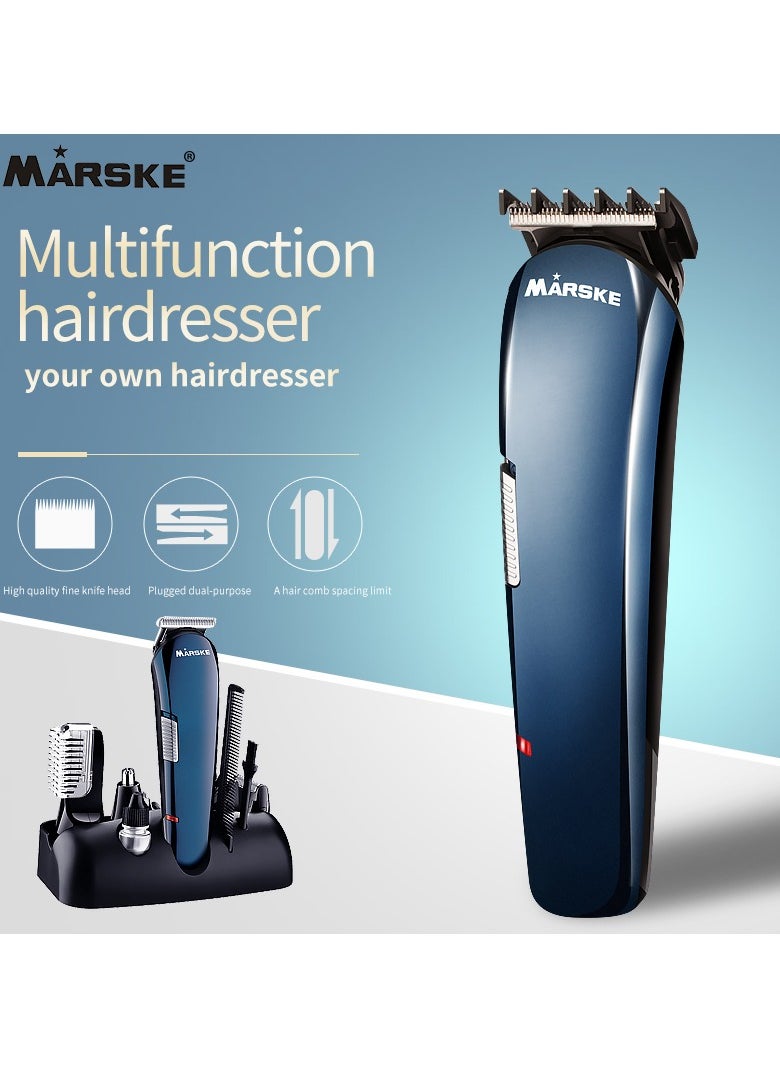 Marske Hair Clippers, Beard Trimmer for Men, Cordless Hair Trimmer Hair Cutting Groomer Kit, USB Rechargeable 5 in 1