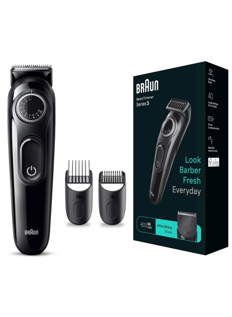 Beard Trimmer Series 3, 40 length-settings BT3410