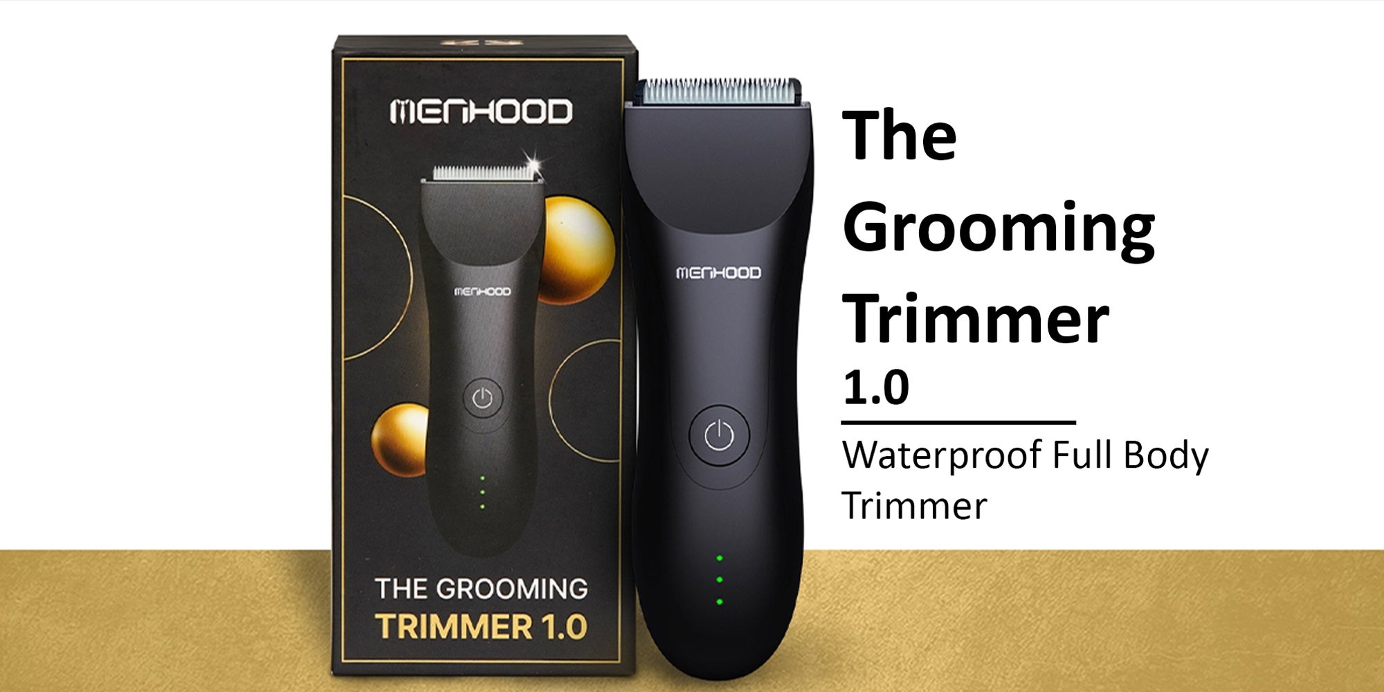 Men's WaterProof Cordless Grooming Trimmer for Men, Suitable for Beard, Head and Pubic Hair, 150min Run Time