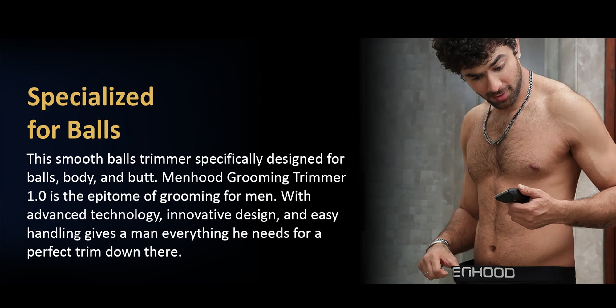 Men's WaterProof Cordless Grooming Trimmer for Men, Suitable for Beard, Head and Pubic Hair, 150min Run Time