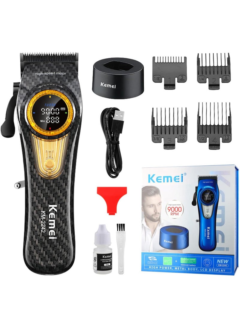 Professional Hair Clipper for Men, Barber Hair Trimmer, Rechargeable Cordless Hair Clipper, Hair Cutting Tools, LED Display