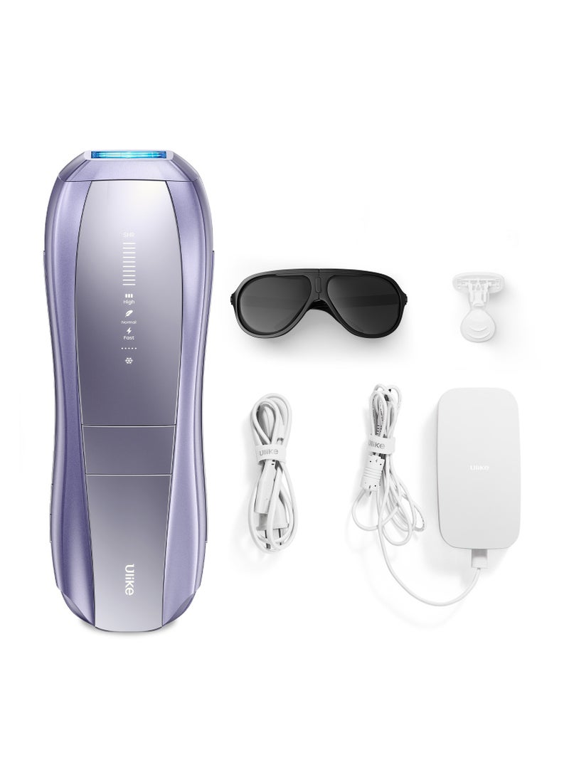 Ulike Laser Hair Removal, Air 10 IPL Hair Removal for Women and Men, 65°F Ice-Cooling Contact, Dual Lights, Skin Sensor & SHR Mode* for Nearly Painless, Effective & Long-Lasting Hair Removal from Home