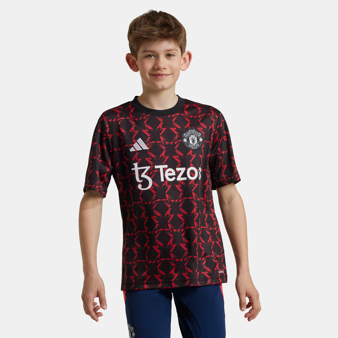 Kids' Manchester United 24/25 Pre-Match Football Top