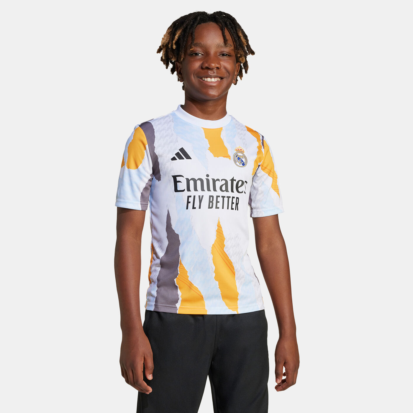 Kids' Real Madrid 24/25 Pre-Match Football Top