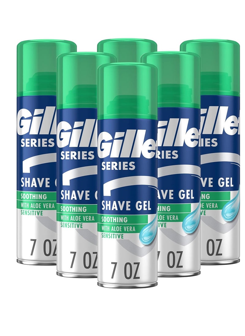 Gillette Series Soothing Shave Gel  Sensitive 200ml (Pack of 6)