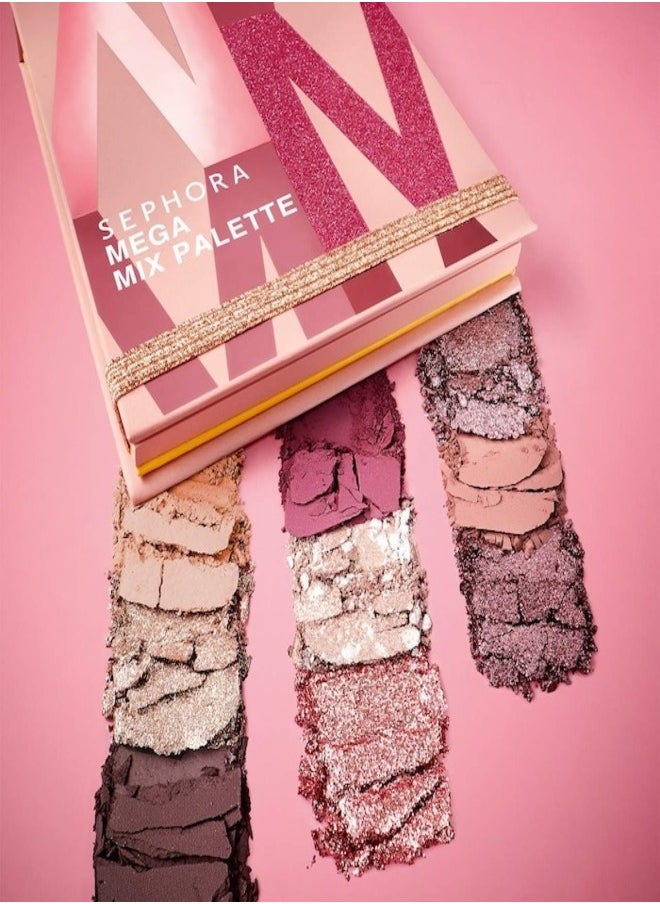 SEPHORA COLLECTION Mega Mix Eyeshadow Palette Rebellious Rosey Nude 7.3g