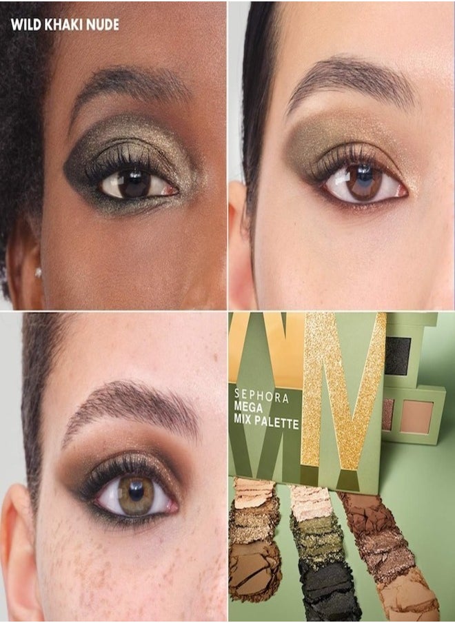 SEPHORA COLLECTION Mega Mix Eyeshadow Palette Wild Khaki Nude 7.3g