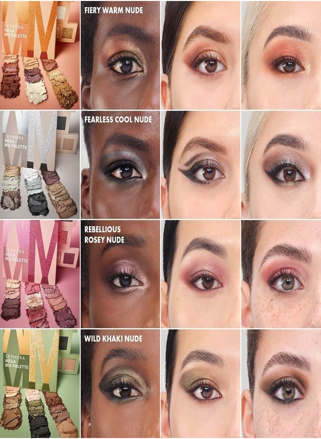 SEPHORA COLLECTION Mega Mix Eyeshadow Palette Wild Khaki Nude 7.3g