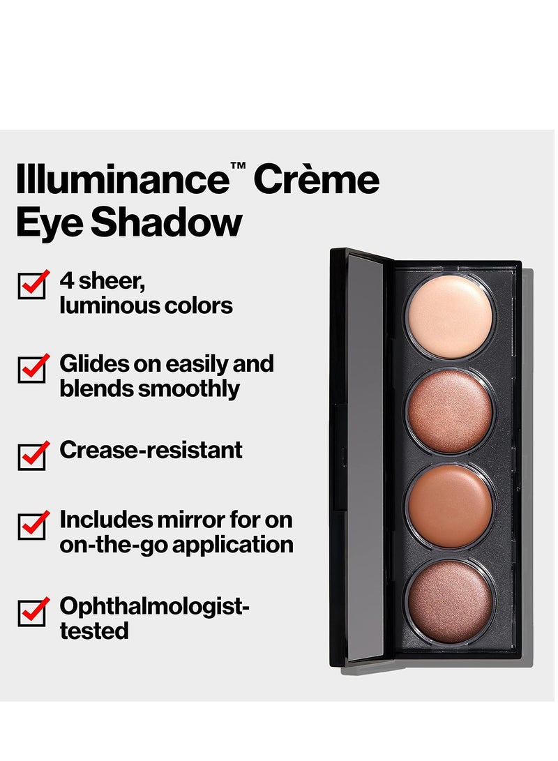 Revlon Crème Eyeshadow Palette, Illuminance Eye Makeup with Crease- Resistant Ingredients, Creamy Pigmented in Blendable Matte & Shimmer Finishes Not Just Nudes