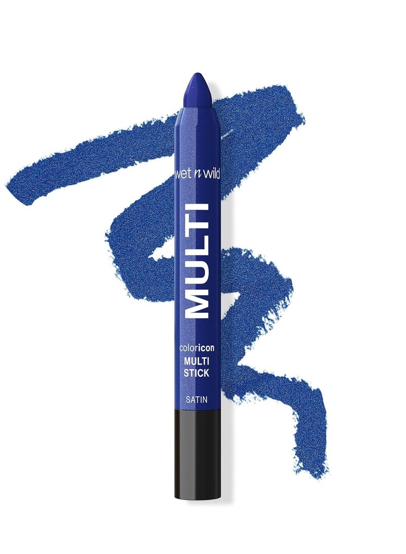 wet n wild Color Icon Cream Eyeliner Eyeshadow Multi-Stick, Moisturizing, Nourishing Velvety Cream-to-Powder Buildable & Blendable Formula, Cruelty-Free & Vegan Blue Lah Lah
