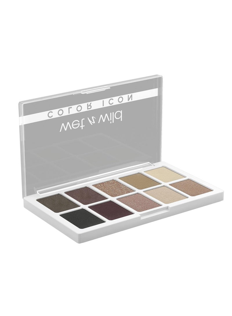 wet n wild Color Icon 10-Pan Eyeshadow Makeup Palette, Brown Nude Awakening, Long Lasting, Shimmer, Metallic, Glittery, Matte, Rich Smooth Pigment, Cruelty Free Nude Awakening