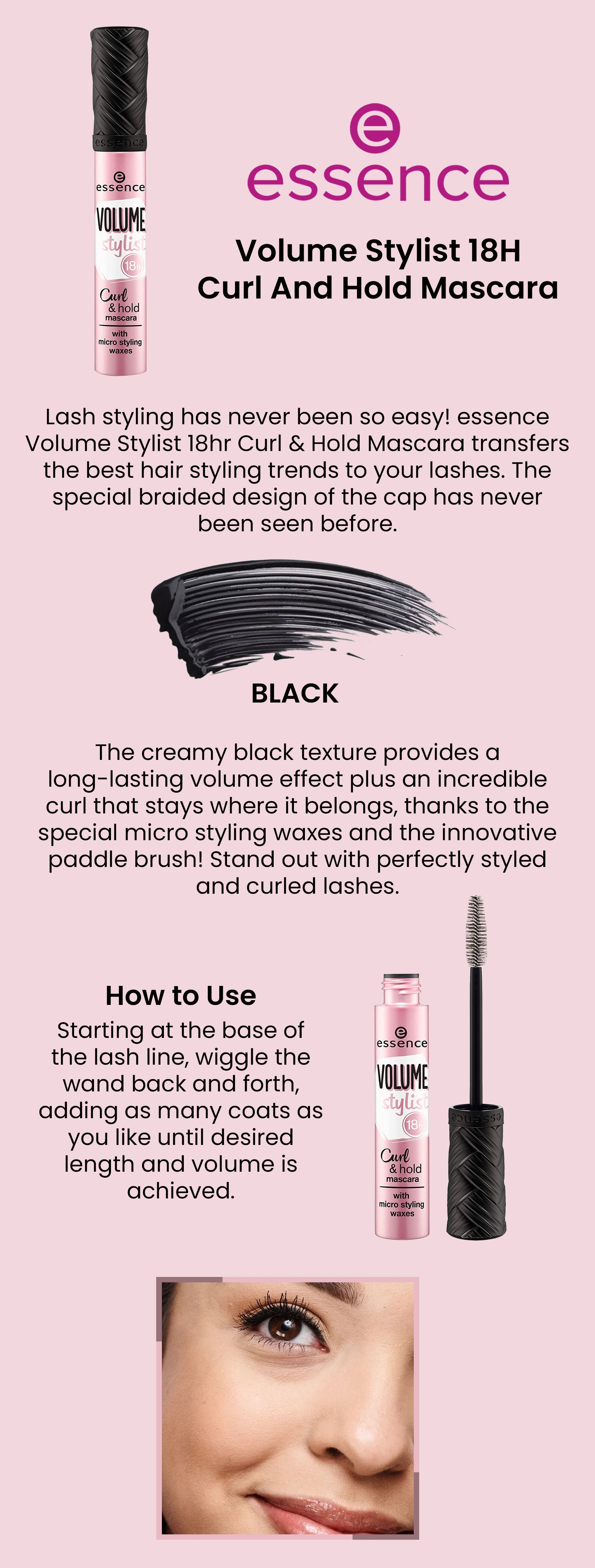 Volume Stylist 18H Curl And Hold Mascara Black