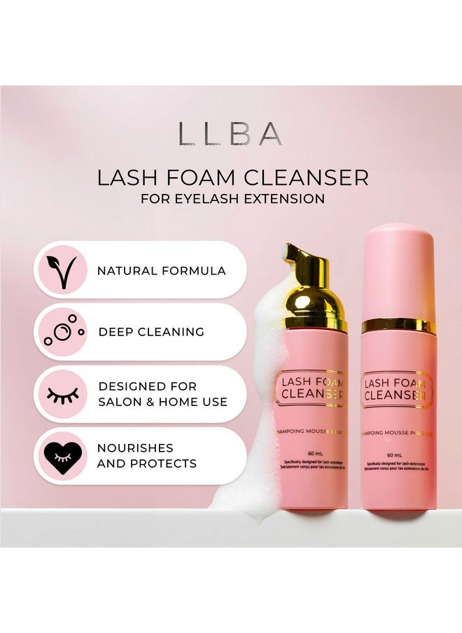 60Ml Eyelash Extension Cleanser - Lash Shampoo For Lash Extensions, Lash Bath For Dry & Sensitive Skin, Removes All Make-Up Including Waterproof Make-Up