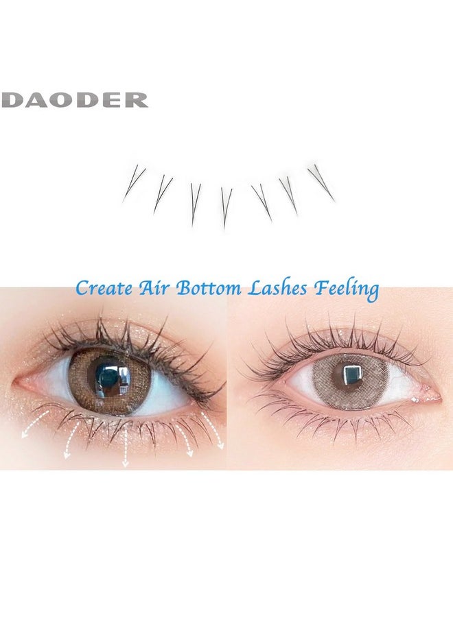 Lash Clusters Bottom Lash Extension Natural Lower Diy Eyelash Extension With Clear Band Soft Light Under Eye Individua Lashes Pack (Bottom Lashes Cat Ear)