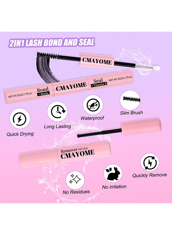 Segmented False Eyelash Set 270 Clusters, 60D 80D 100D Curled Thick Mix Lash Clusters, Eyelash Extension Kit, Enlarge Eyes Naturally, Curl Eyelash, Diy Eyelashes