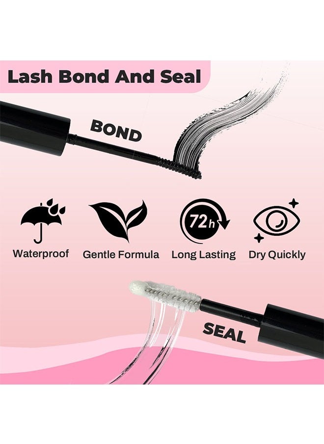 Single Cluster False Lashes Set, Multiple Sizes Eyelashes with Eye Black Mascara Comb and Tweezers, Dense Natural Look Eyelashes, Curl Extension Lashes Eyelashes Set, Enlarge Your Eyes Eyelashes