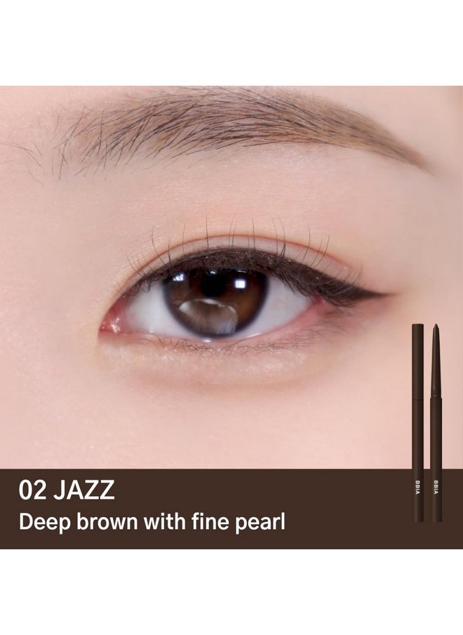 Bbia Last Auto Gel Eyeliner 17 Color - Multi-Use Longwear & Waterproof Mechanical Eye Liner Easy Drawing With Smooth Texture Smudge-Resistant Shadow & Glitter Vegan Korea Eye Makeup (02 Jazz)