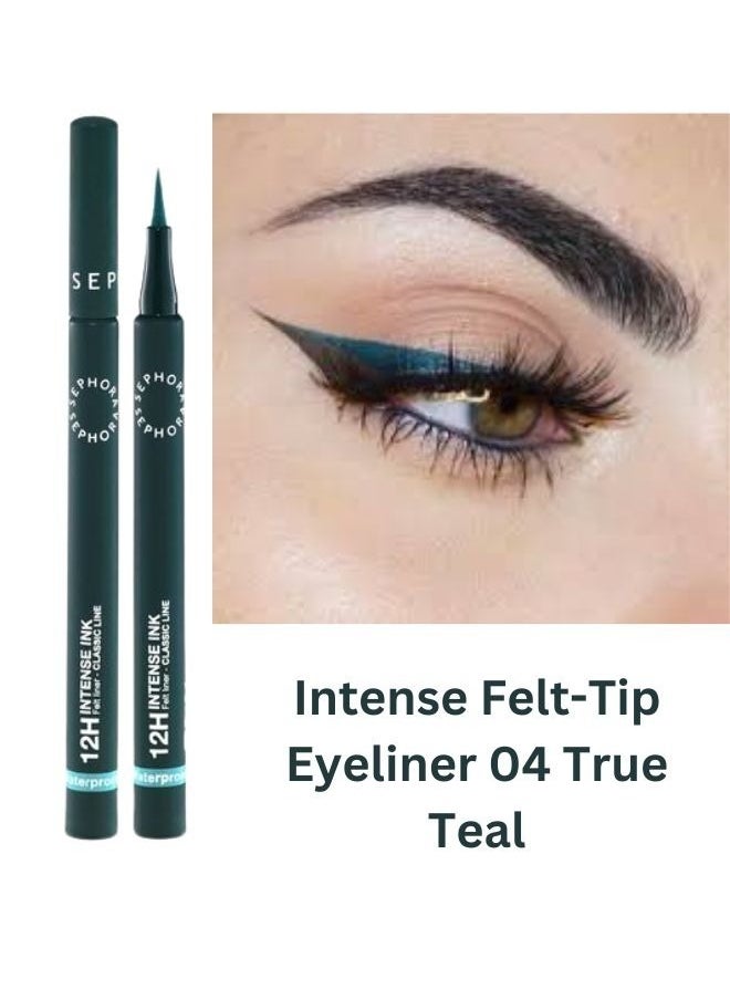 SEPHORA COLLECTION 12h Intense Ink Classic Line - Precise, Intense Felt-Tip Eyeliner 04 True Teal 1ml