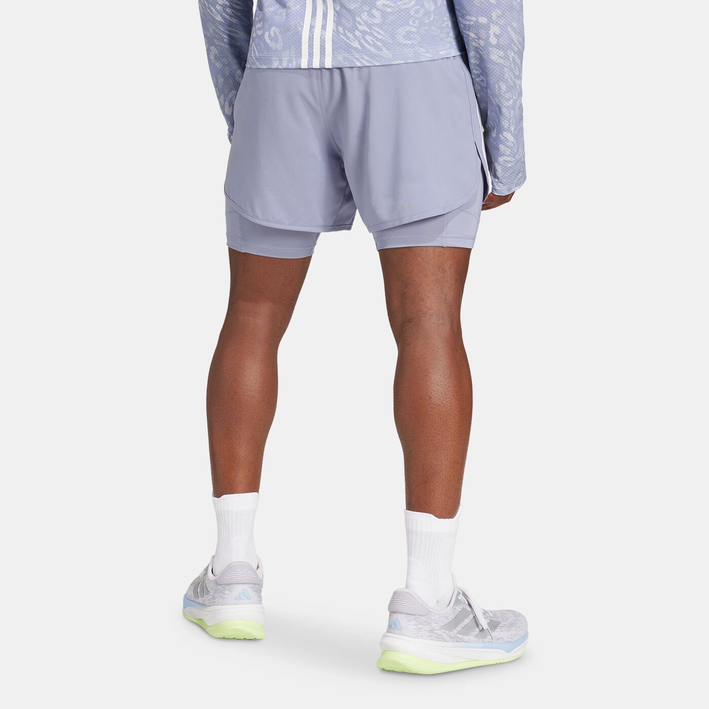 Men's Own the Run 3-Stripes 2-in-1 Shorts