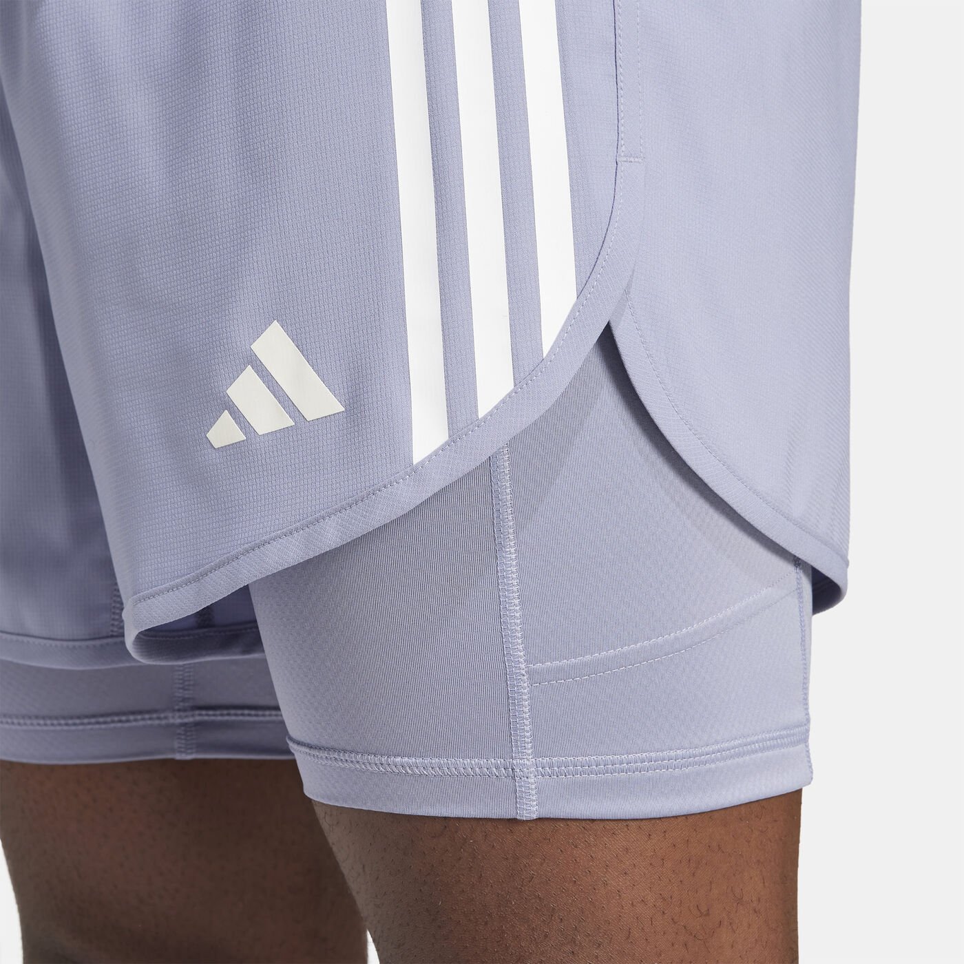 Men's Own the Run 3-Stripes 2-in-1 Shorts