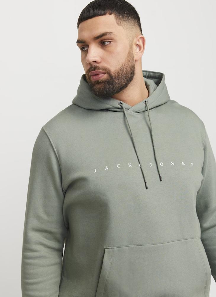 Plus Size Graphic Print Pull Over Hoodie