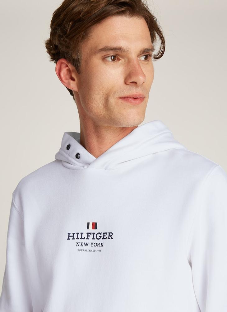 Graphic Print Drawstring Pull Over Hoodie