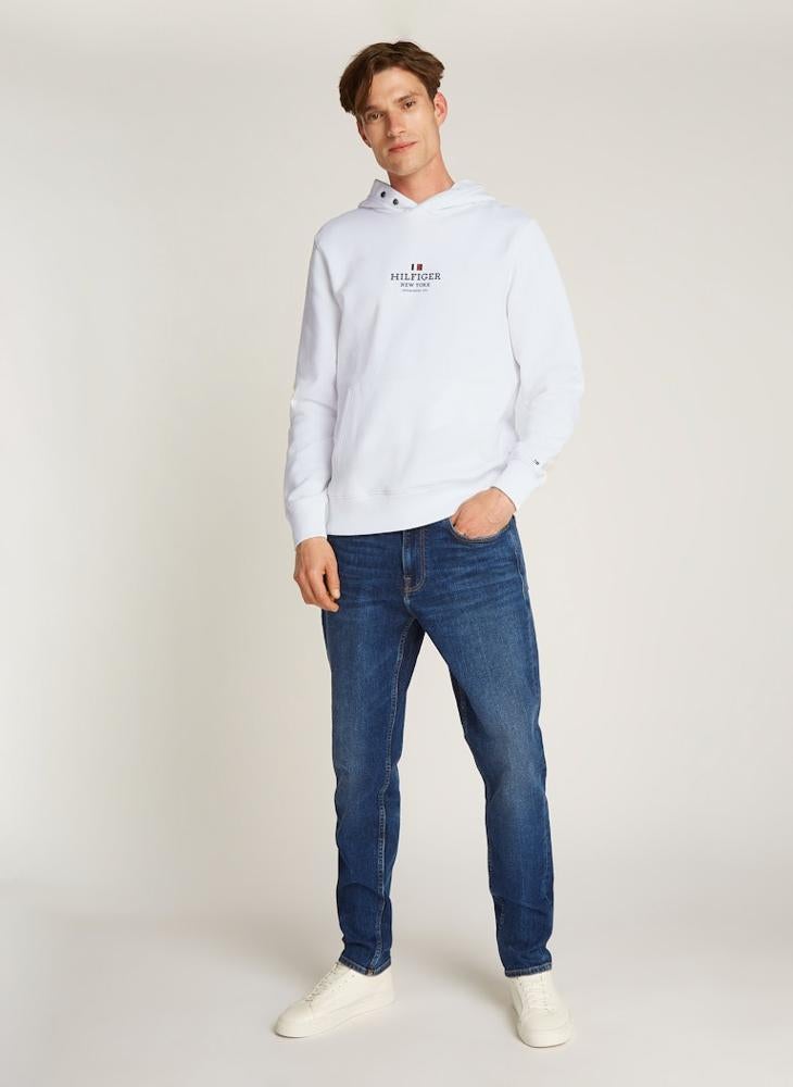 Graphic Print Drawstring Pull Over Hoodie