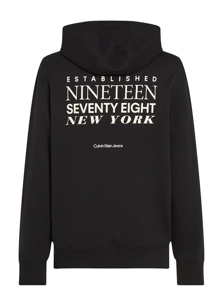 Graphic Print Drawsrting Hoodie
