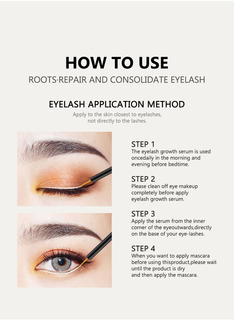 Advanced Eyelash Growth Serum for Lashes & Brows: Premium Lash Enhancer for Natural Thicker and Longer Lashes – Booster for Enhanced Eyelash Thickness 3ml