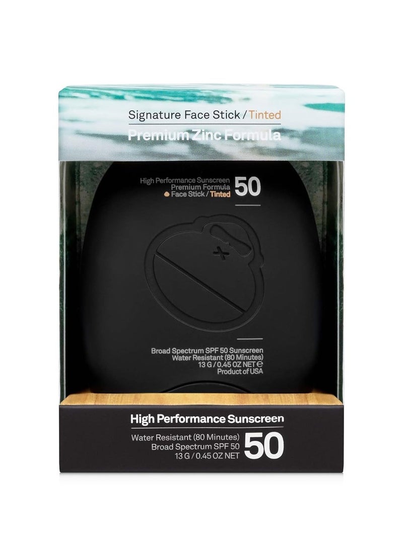 Sun Bum Signature SPF 50 Tinted Sunscreen Face Stick | Vegan and Hawaii 104 Reef Act Compliant (Octinoxate & Oxybenzone Free) Broad Spectrum UVA/UVB Sunscreen | .45 oz