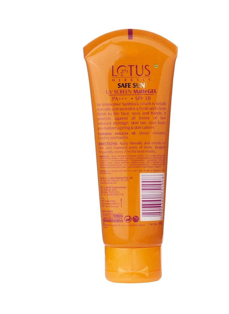 Lotus Herbals Safe Sun UV Screen Matte Gel, 100g (Set of 2)