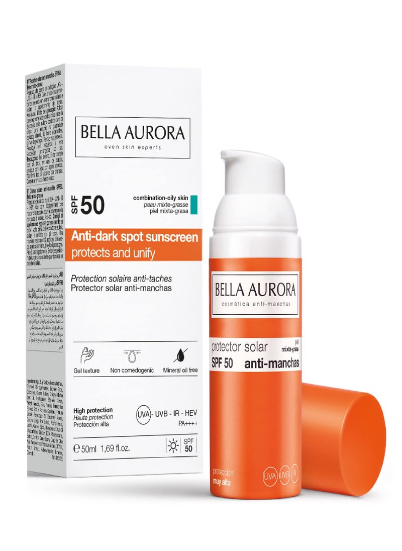 BELLA AURORA ANTI-SPOT SPF50+GELCRM COMB-OILY SKN 50ML