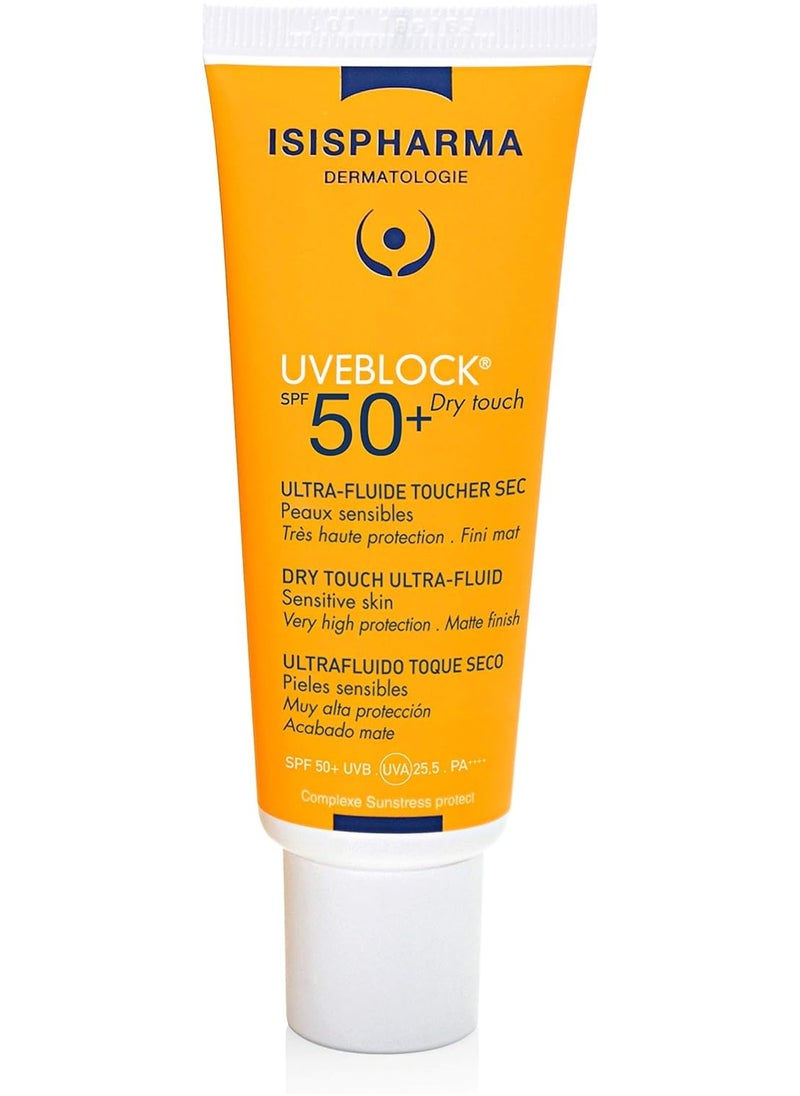 Isispharma isis uveblock dry touch ultra fluid sunscreen 40 ml