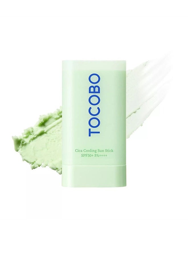 Cica Cooling Sun Stick SPF50+ ，Fermented Cica Complex, Cooling Sun Stick, Reduces Skin Temperature, Quick Soothing, Lightweight and Moisturizing Sun Stick-18g