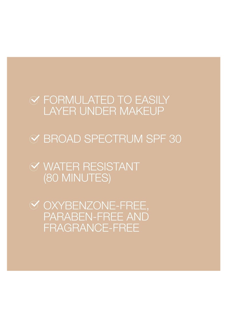 Neutrogena Purescreen+ Tinted Sunscreen for Face with SPF 30, Broad Spectrum Mineral Sunscreen with Zinc Oxide and Vitamin E, Water Resistant, Fragrance Free, Light, 1.1 fl oz 32 mlml