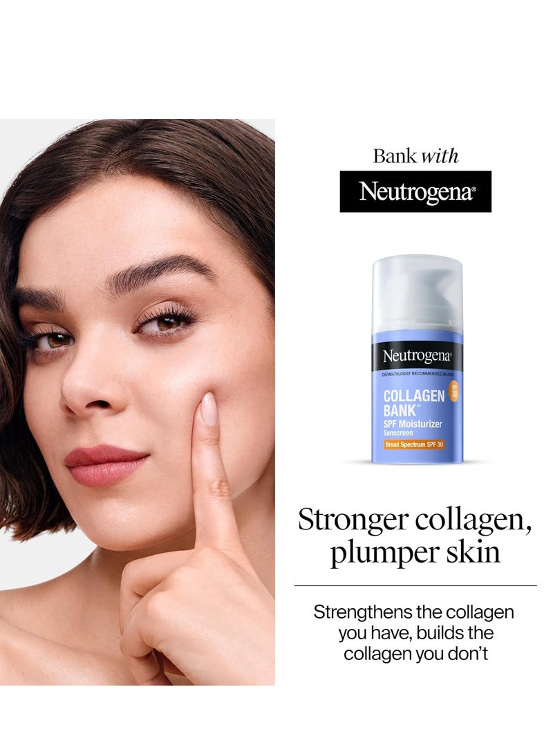 Neutrogena Collagen Bank Face Moisturizer with SPF 30 Sunscreen, Daily Anti-Aging Face & Neck Collagen Cream with Micro-Peptides & SPF to Support & Protect Skin’s Natural Collagen 2 fl ozFluid Ounce