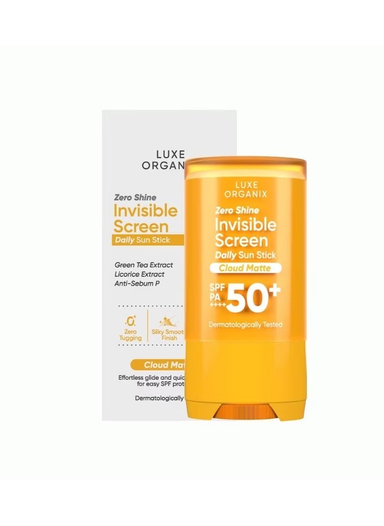 Luxe organix zero shine invisible screen daily sun stick