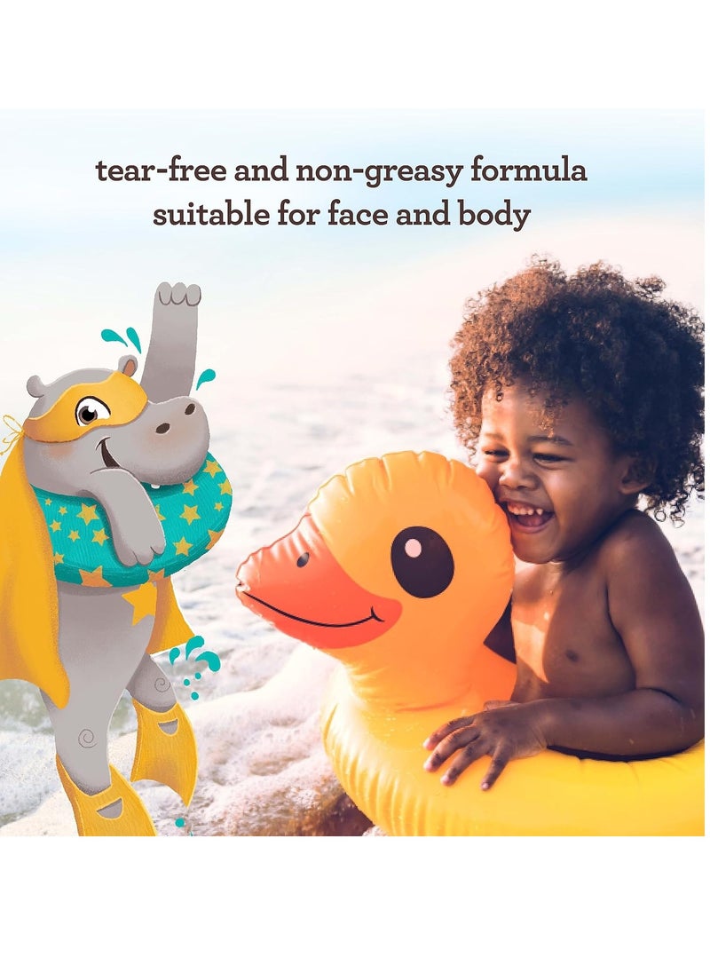 Aveeno Kids Continuous Protection Zinc Oxide Mineral Sunscreen Lotion for Children's Sensitive Skin with Broad Spectrum SPF 50, Tear-Free, Sweat- & Water-Resistant, Non-Greasy, 3 fl. Oz