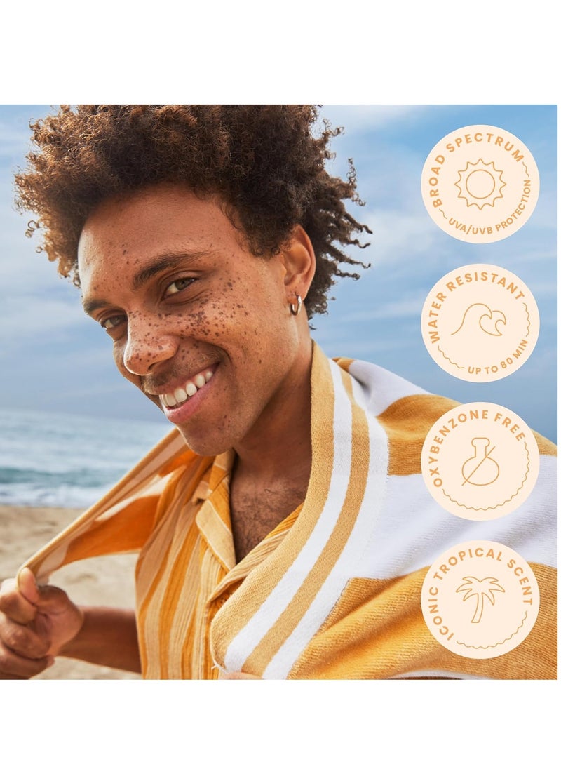 Hawaiian Tropic Island Tanning Lotion Sunscreen SPF 4, 8oz | Outdoor Tanning Lotion with SPF, SPF 4 Sunscreen, Oxybenzone Free Sunscreen, 8oz, Twin Pack