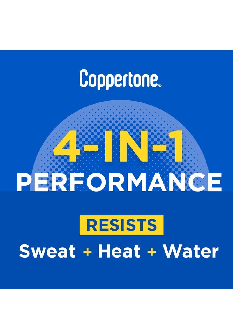 Coppertone Sport Sunscreen Stick SPF 40, Stick Sunscreen for Face and Body, Water Resistant, Travel Size, 1.5 Oz