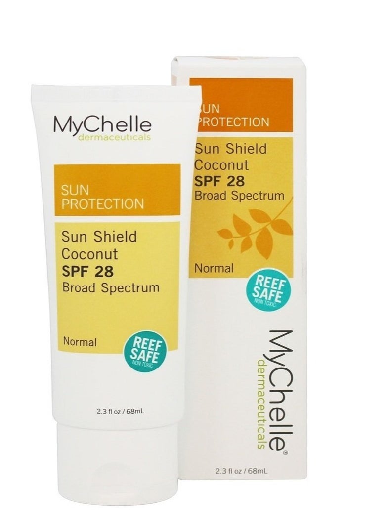 MyChelle Dermaceuticals - Sun Shield Sun Protection Lotion for Normal Skin Coconut 28 SPF - 2.3 fl. oz.
