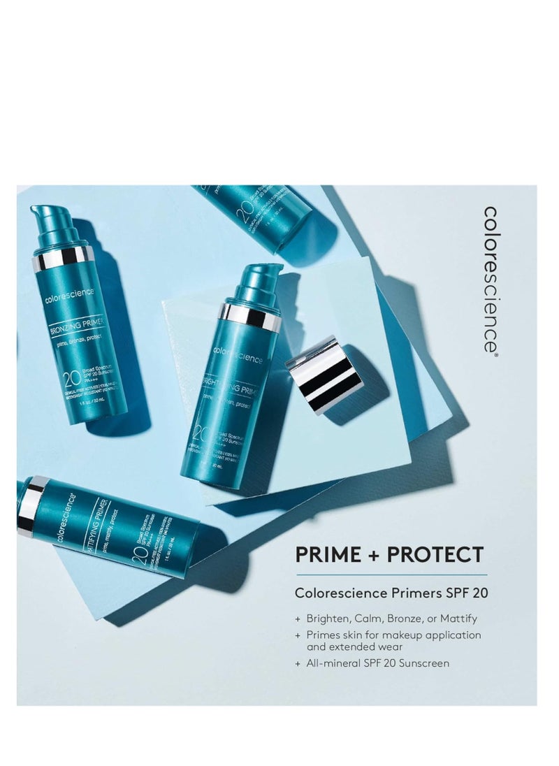 Colorescience Bronzing Primer SPF 20, Water Resistant Mineral Sunscreen, Broad Spectrum SPF 20 UVA/UVB Skin Protection, 1 Fl Oz (Pack of 1)