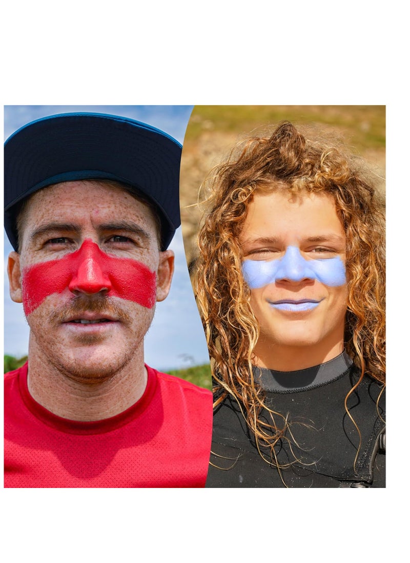 Sun Zapper Extreme Sunscreen Zinc Stick - Red, White, Blue 3-Pack SPF50+ Colored Zinc Oxide Sticks for Face - Made in Australia