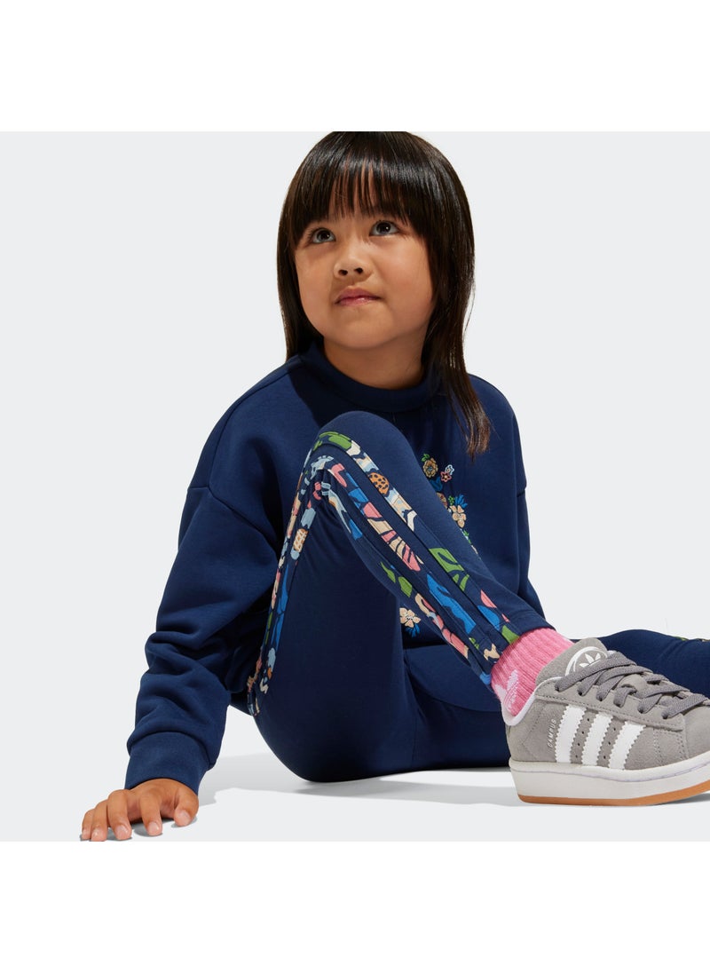 Kids Adidas Originals X Liberty London Crew Leggings Set